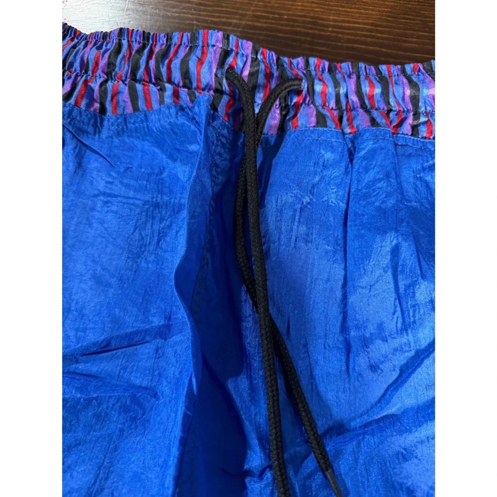 VTG‎ Pro Spirit Mens Blue Nylon Swim Trunks Shorts Large 90s Striped Waistband